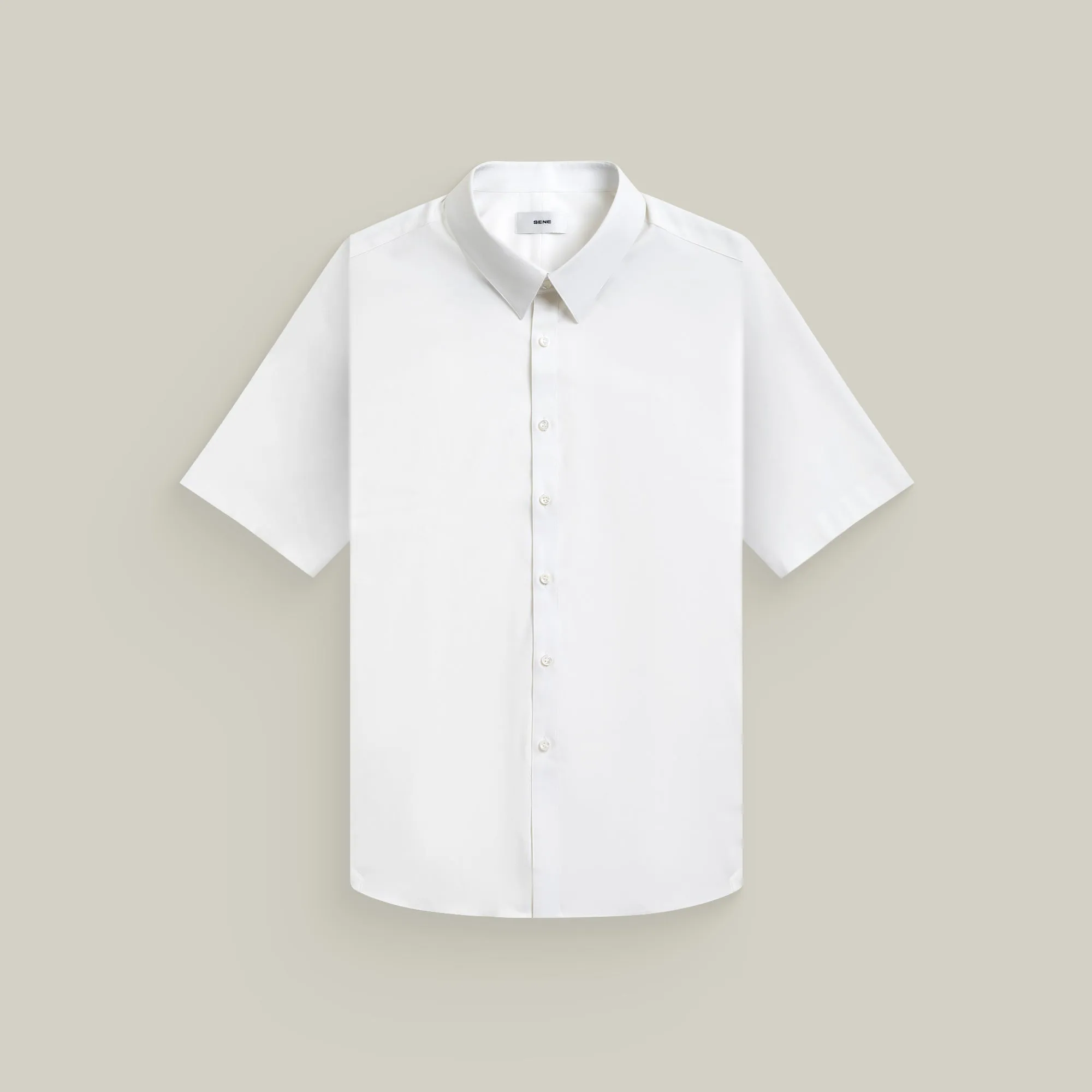 BreezeTech Short Sleeve Button-Up Shirt - Sea Salt sold by Sene
