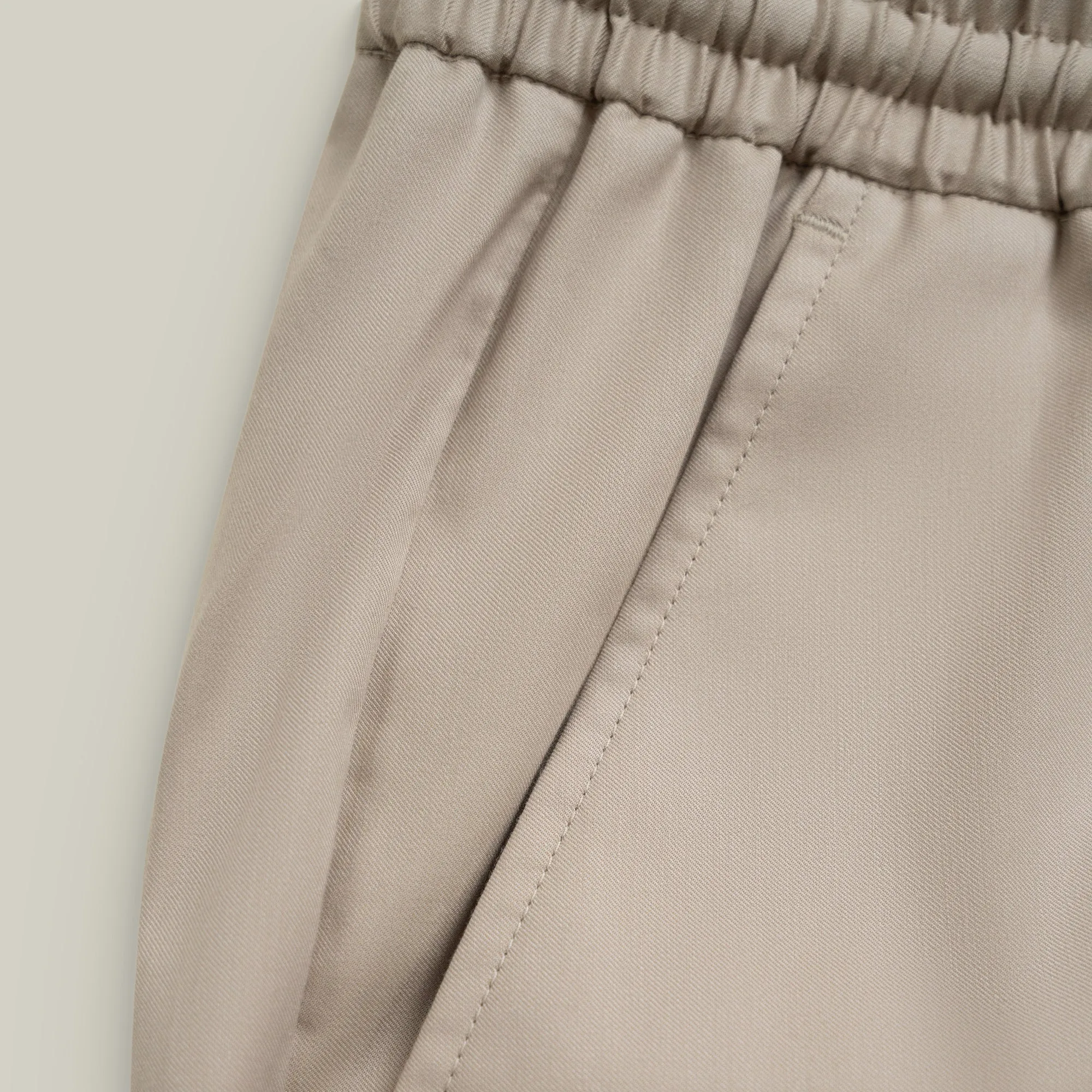 Stretch Cotton Drawstring Shorts - Flat White sold by Sene product image thumbnail 5