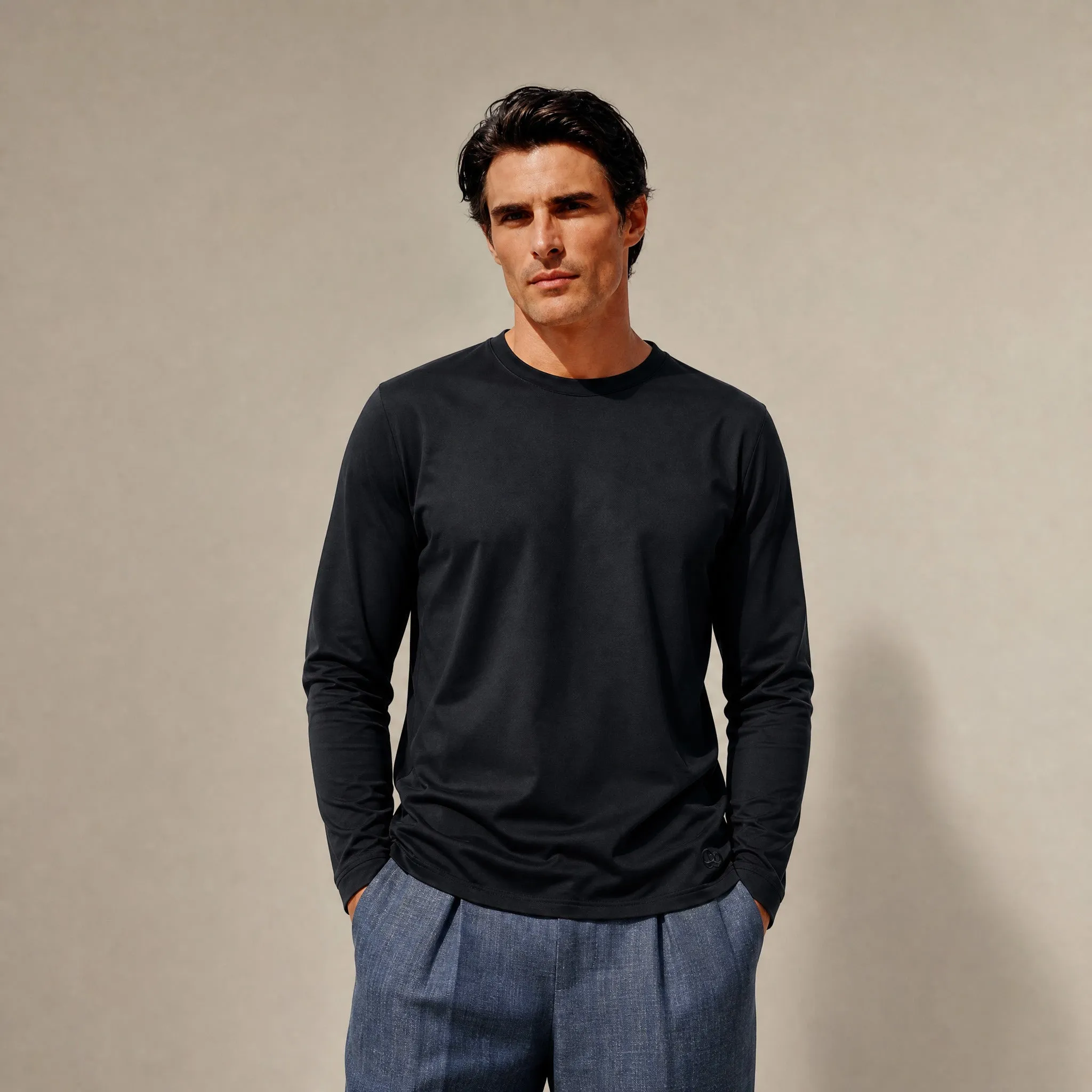 Pima Reserve Long Sleeve T-Shirt - Black sold by Sene product image thumbnail 2