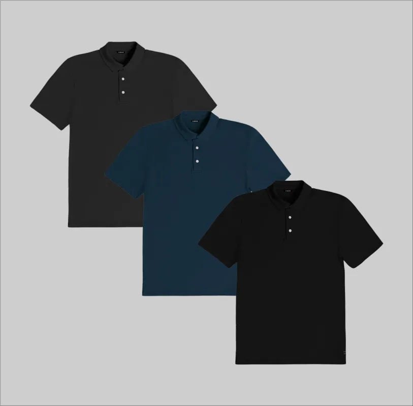 The Shaded Cloud Polo 3-Pack sold by Sene