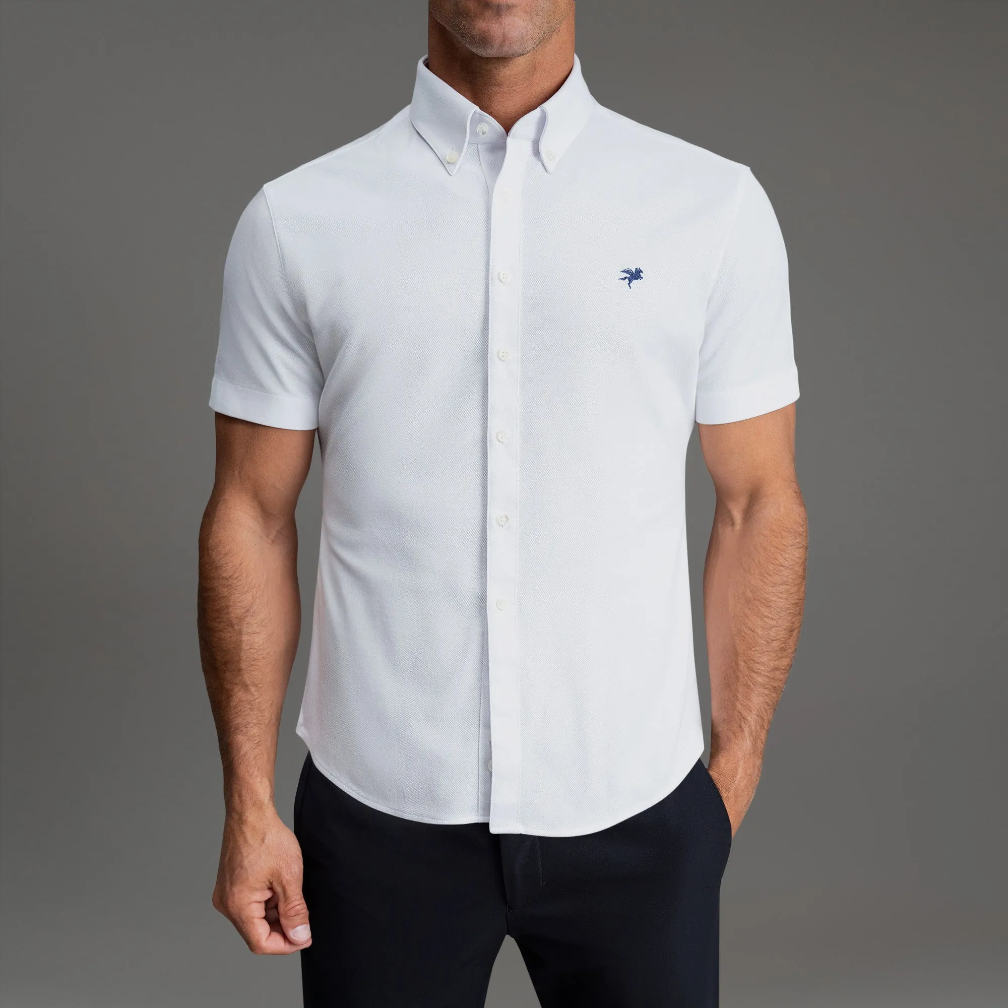 Stretch Oxford Short Sleeve Shirt sold by Sene product image thumbnail 4