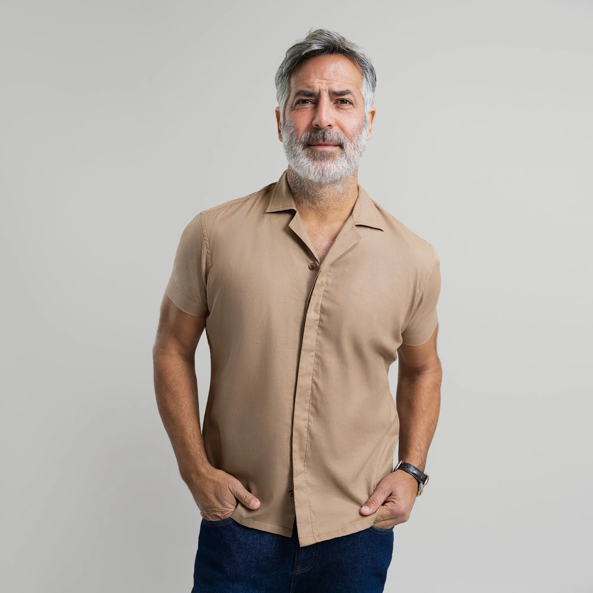 Linen Cotton Camp Shirt sold by Sene product image thumbnail 4