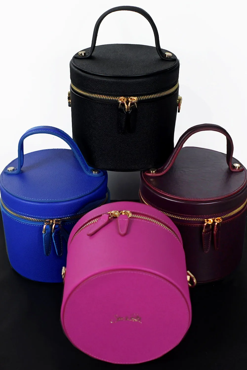 Petite NOLA Bucket Leather Bag in Eggplant sold by Silver & Riley product image thumbnail 2