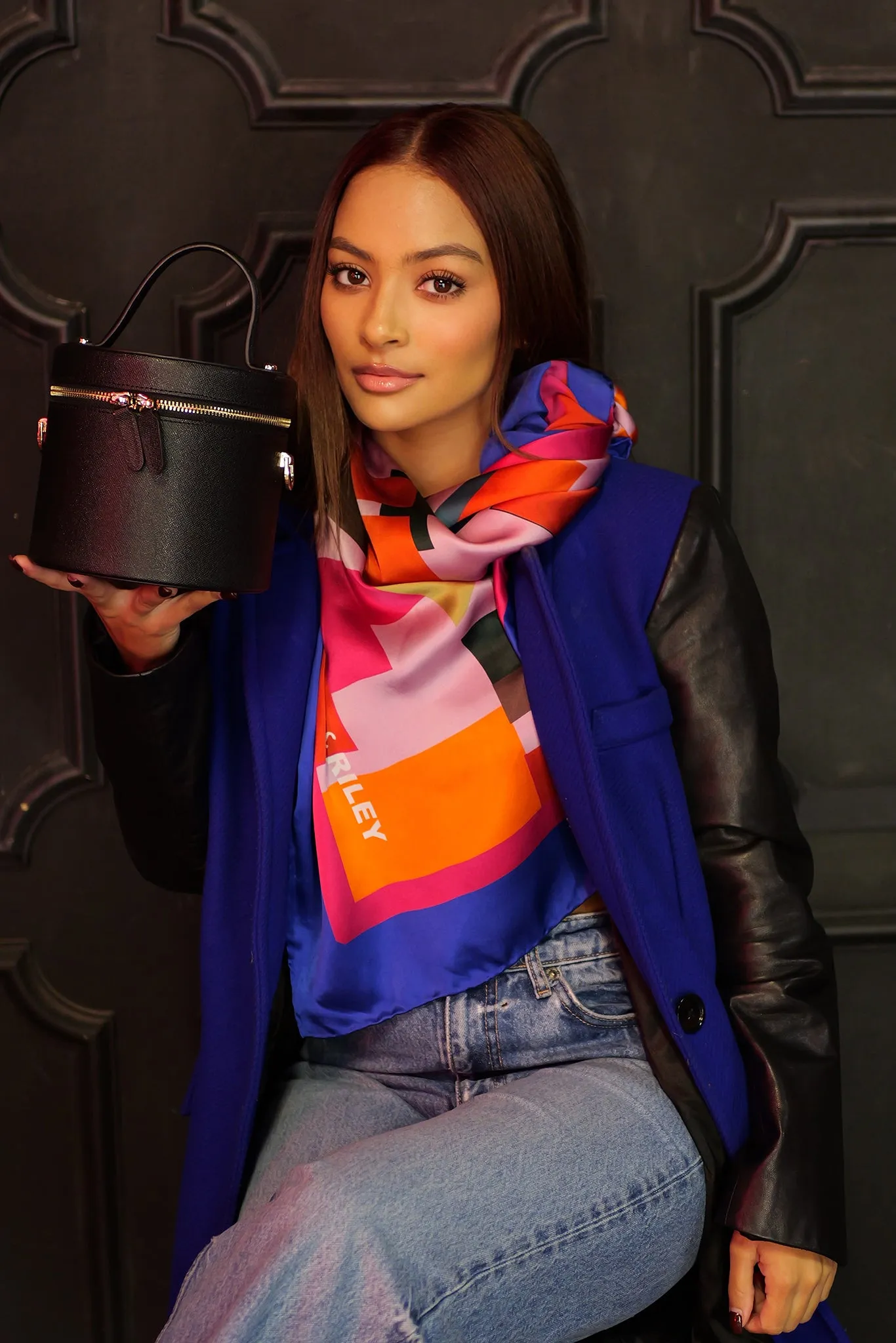 Petite NOLA Bucket Leather Bag in Black sold by Silver & Riley product image thumbnail 2