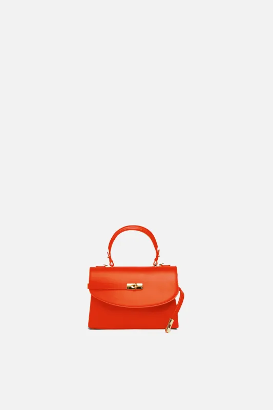 Petite New Yorker Bag in Greenwich Mandarin - Gold Hardware sold by Silver & Riley