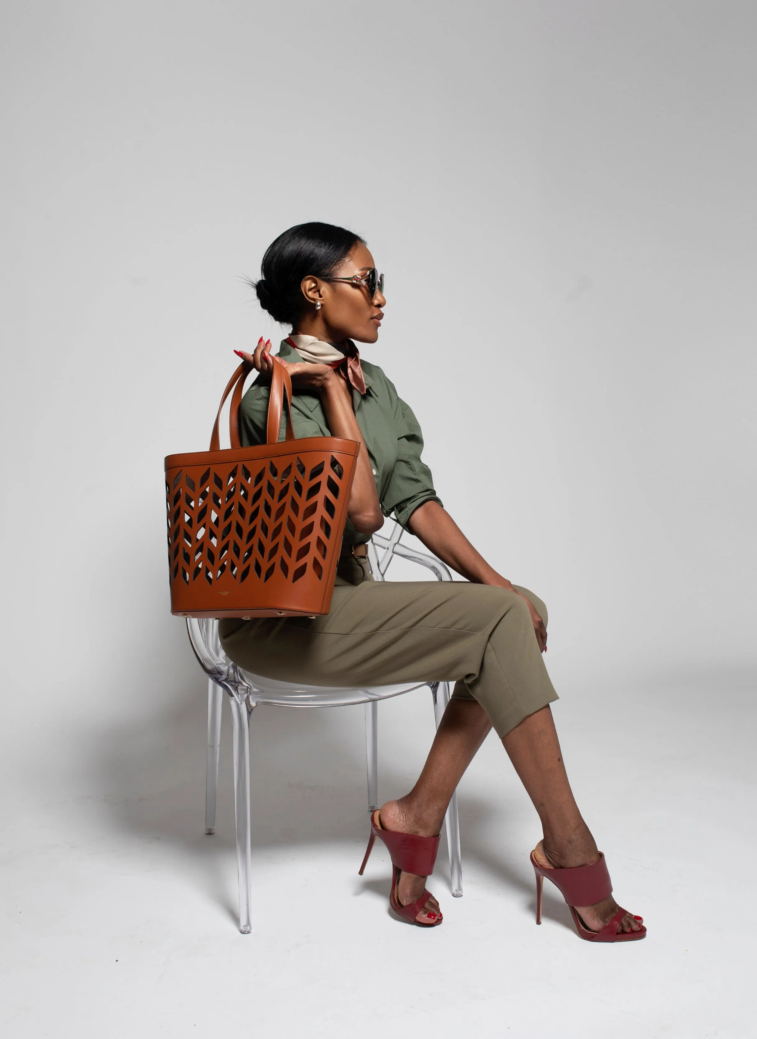 Capri Tote Bag in Red sold by Silver & Riley product image thumbnail 5