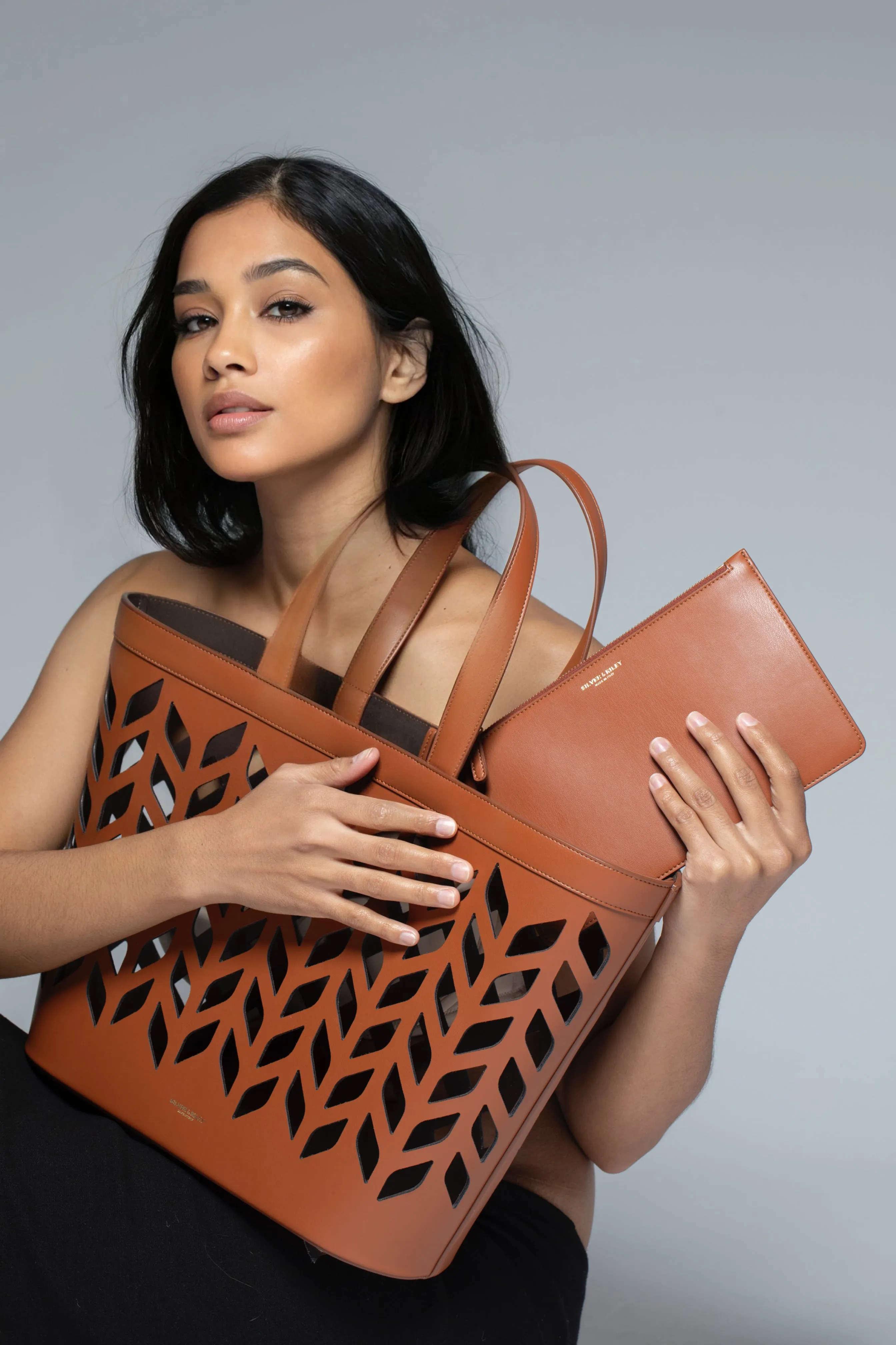 Capri Tote Bag in Camel Tan sold by Silver & Riley product image thumbnail 2