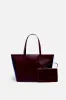 Manila All Purpose Large Carryall Leather Tote Bag in Dark Burgundy sold by Silver & Riley