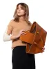 Manila All Purpose Large Carryall Leather Tote Bag in Camel Brown sold by Silver & Riley