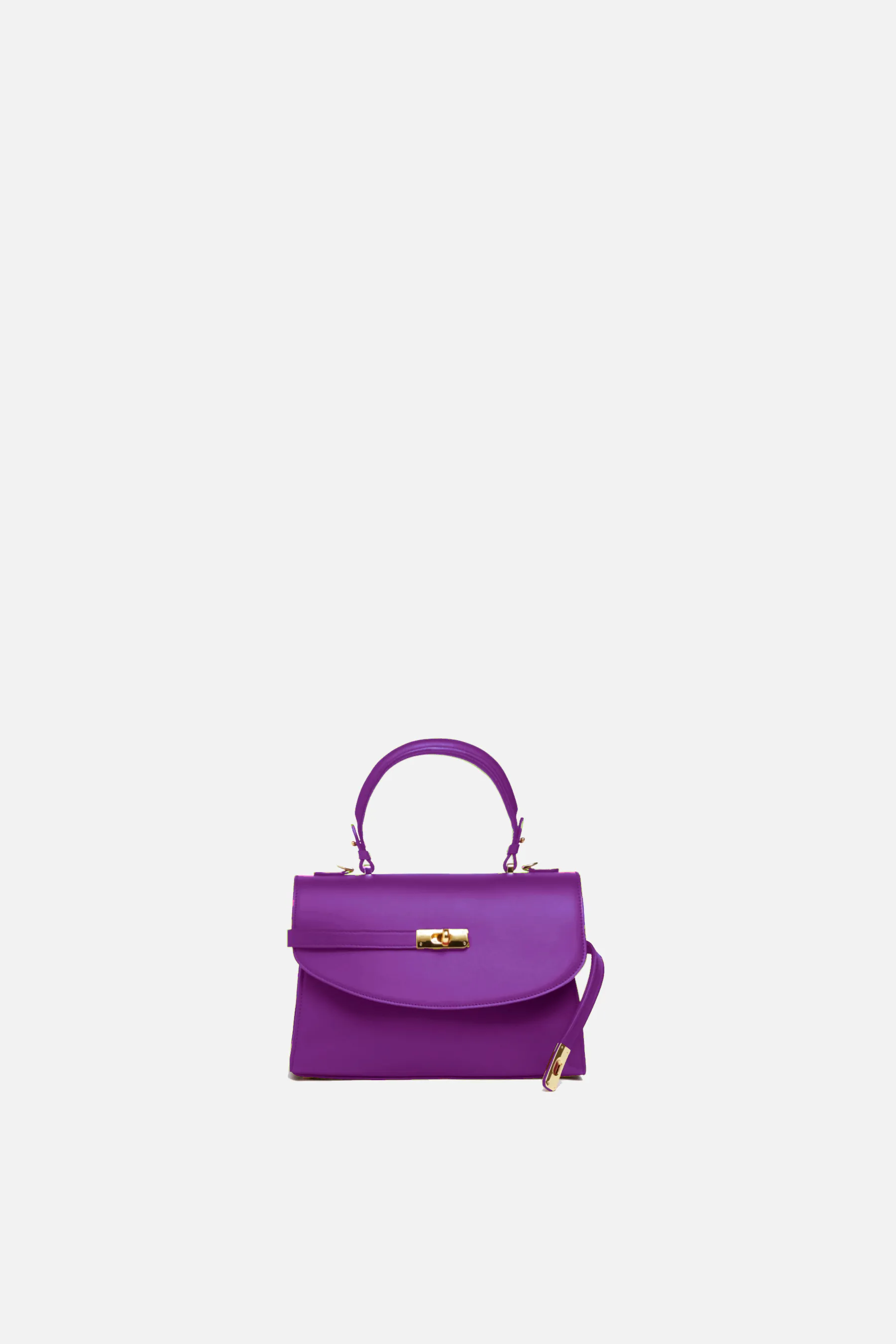 Petite New Yorker Bag in Midtown in Purple - Gold Hardware sold by Silver & Riley