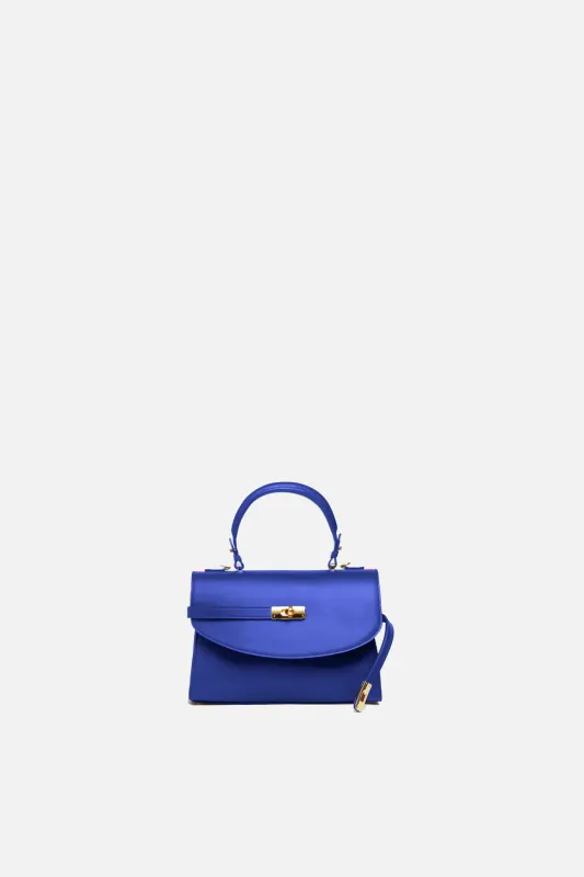 Petite New Yorker Bag in TriBeCa Blue - Gold Hardware sold by Silver & Riley