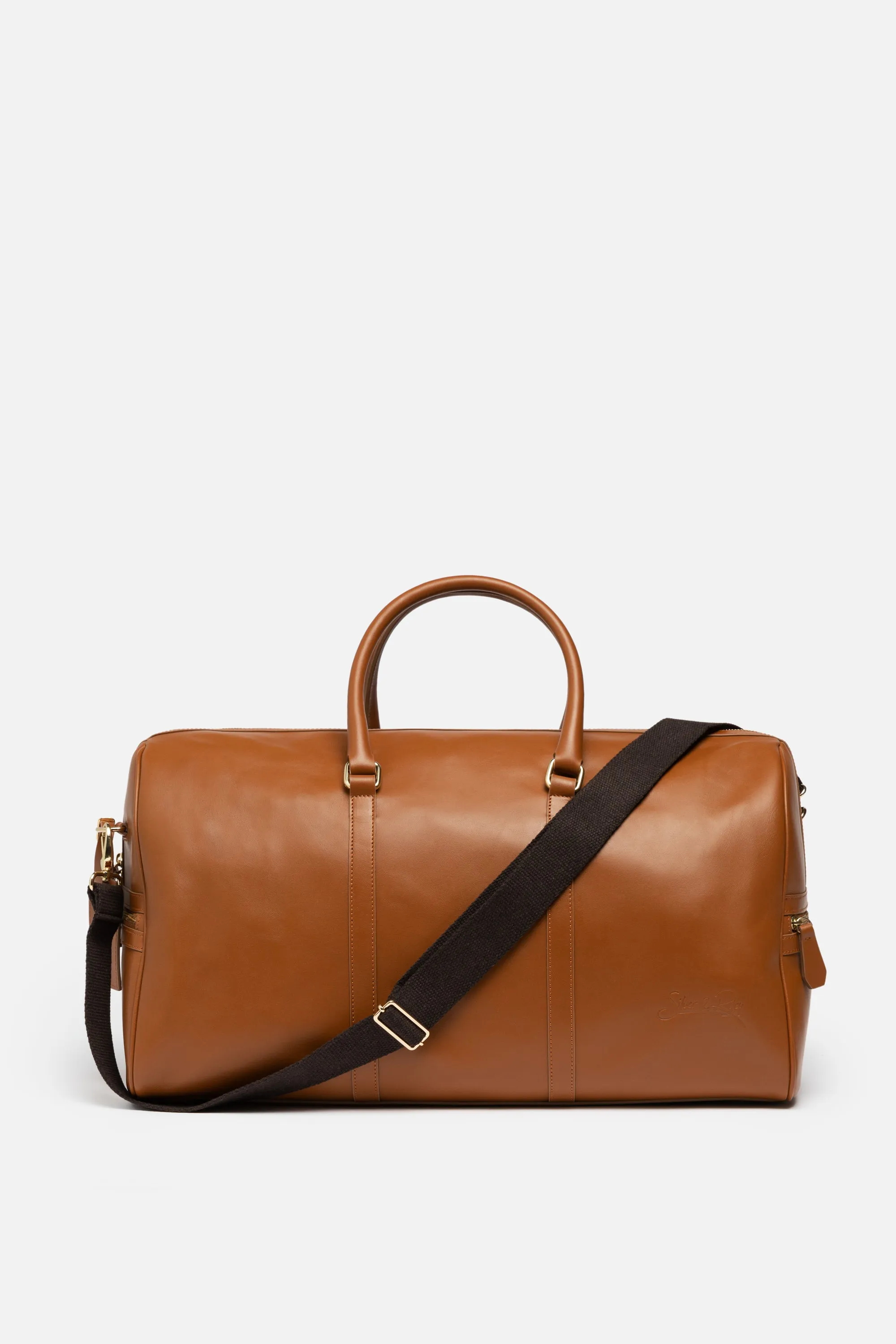 Beverly Hills Carryall Duffle Leather Bag in Camel Brown - WAITLIST sold by Silver & Riley