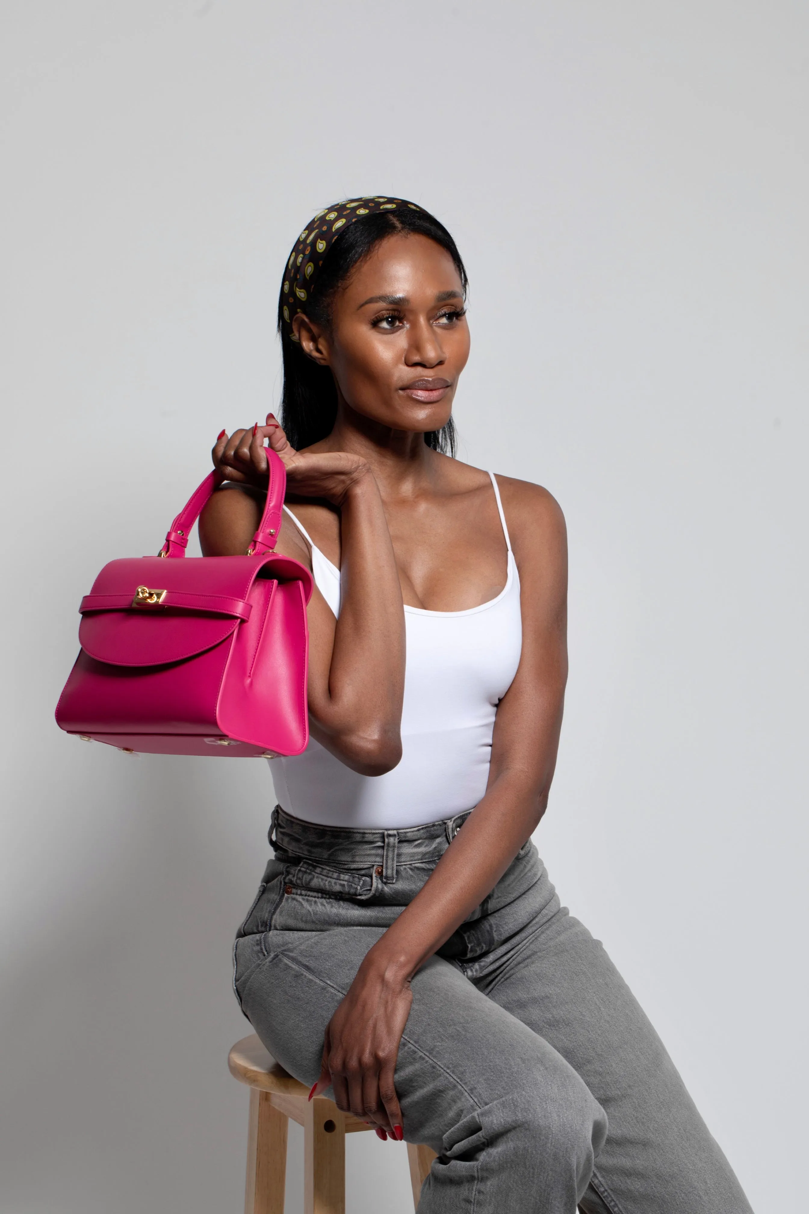 Classic New Yorker Bag in Battery Pink City - Gold Hardware sold by Silver & Riley product image thumbnail 3