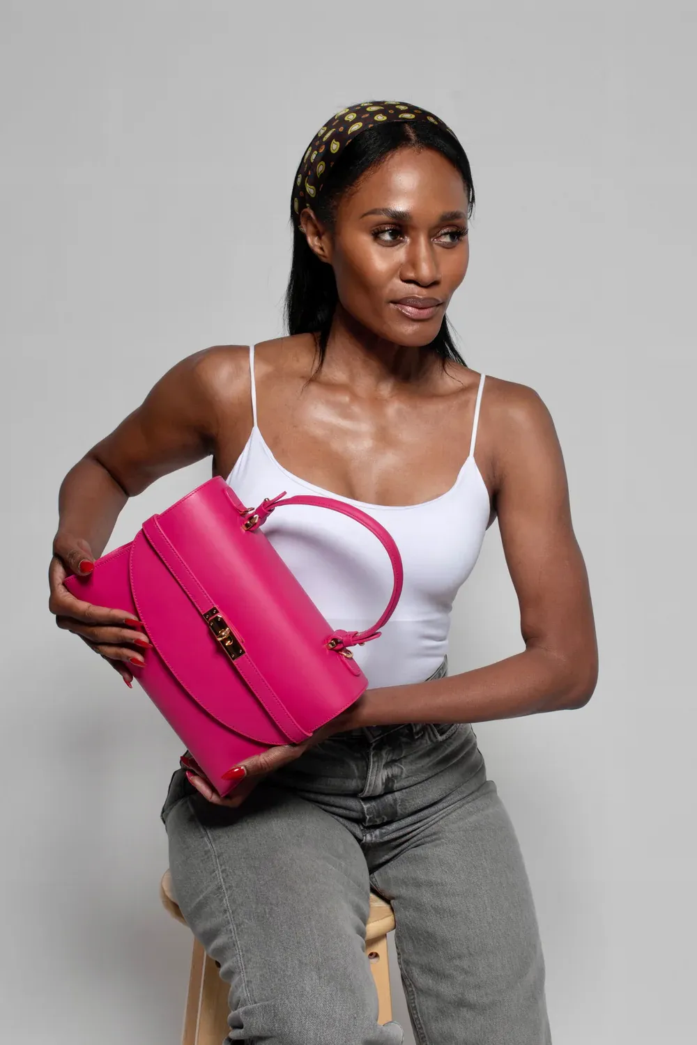 Classic New Yorker Bag in Battery Pink City - Gold Hardware sold by Silver & Riley product image thumbnail 2