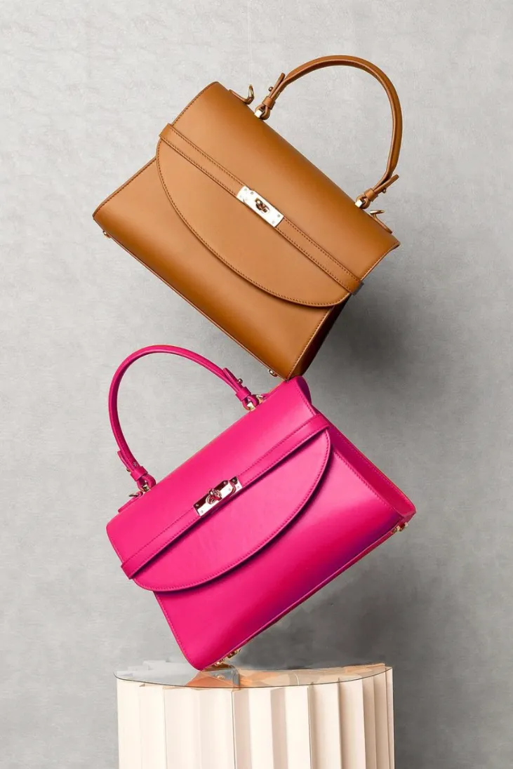 Classic New Yorker Bag in Battery Pink City - Gold Hardware sold by Silver & Riley product image thumbnail 4