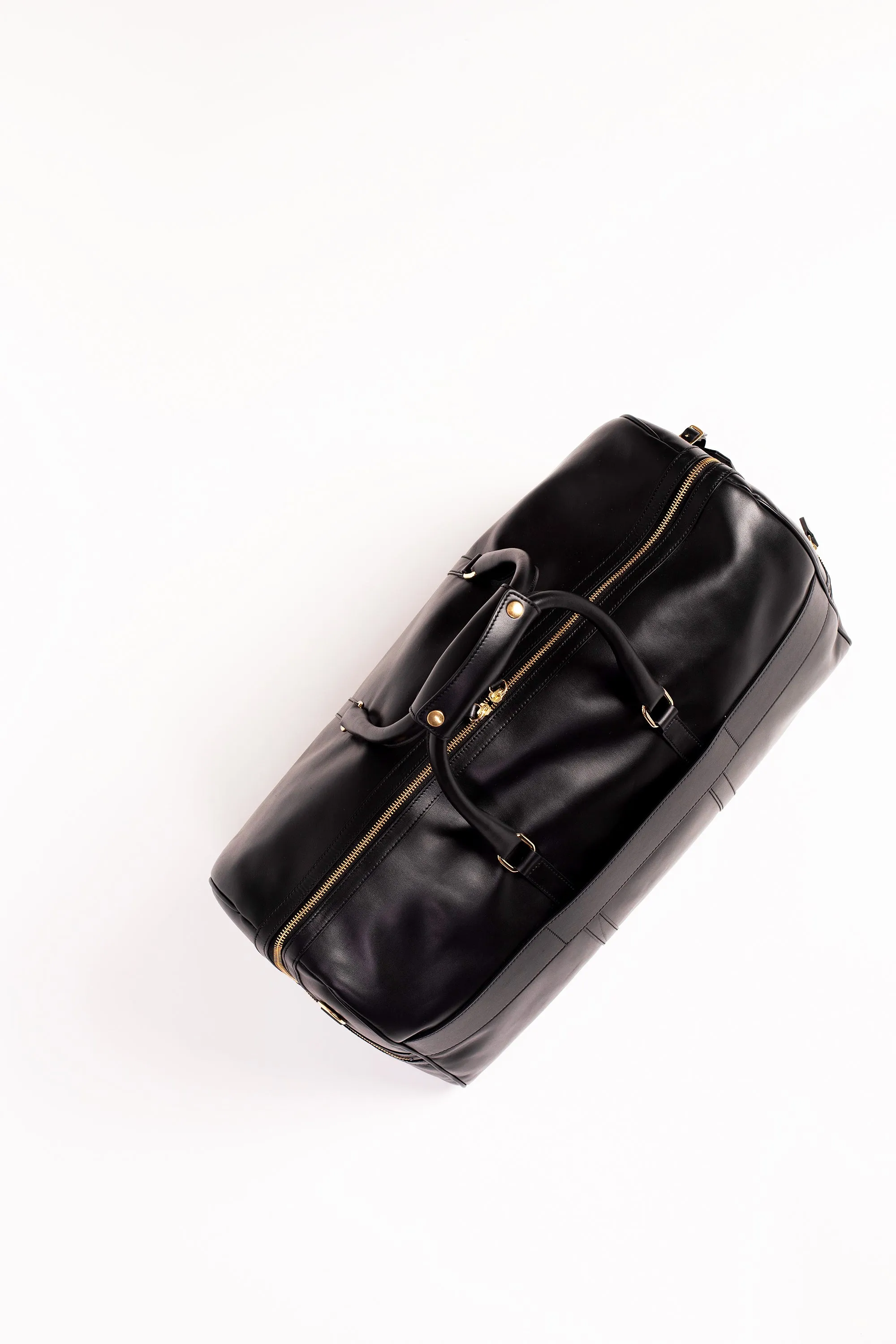 Beverly Hills Carryall Duffle Leather Bag in Black sold by Silver & Riley product image thumbnail 3