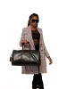 Beverly Hills Carryall Duffle Leather Bag in Black sold by Silver & Riley