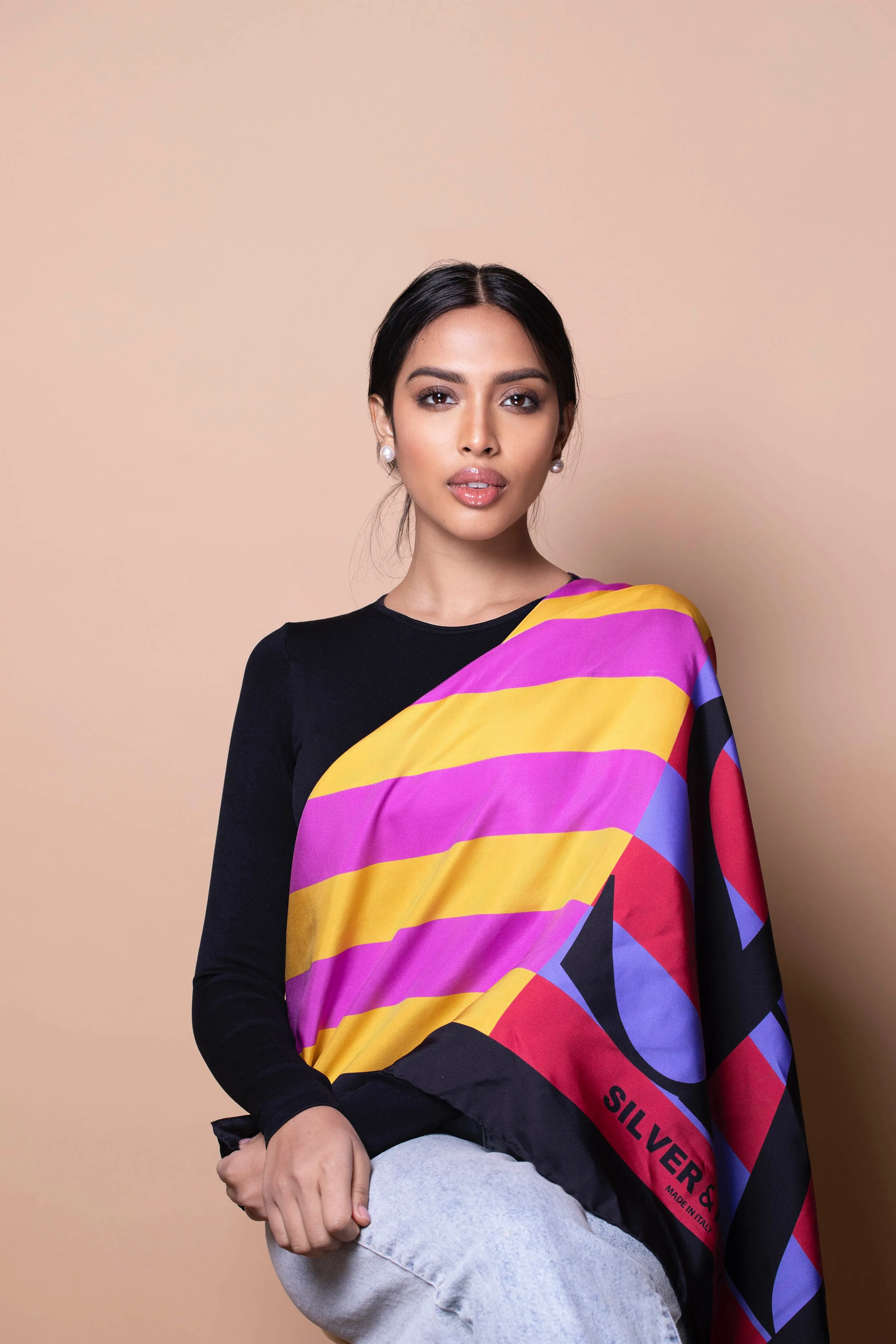 Silks - Venetian Velvet Scarf - 90 sold by Silver & Riley product image thumbnail 3