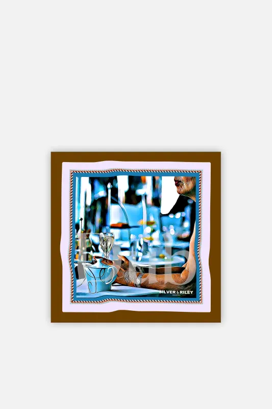 Silks - Tea in Dubai Scarf - 90 sold by Silver & Riley