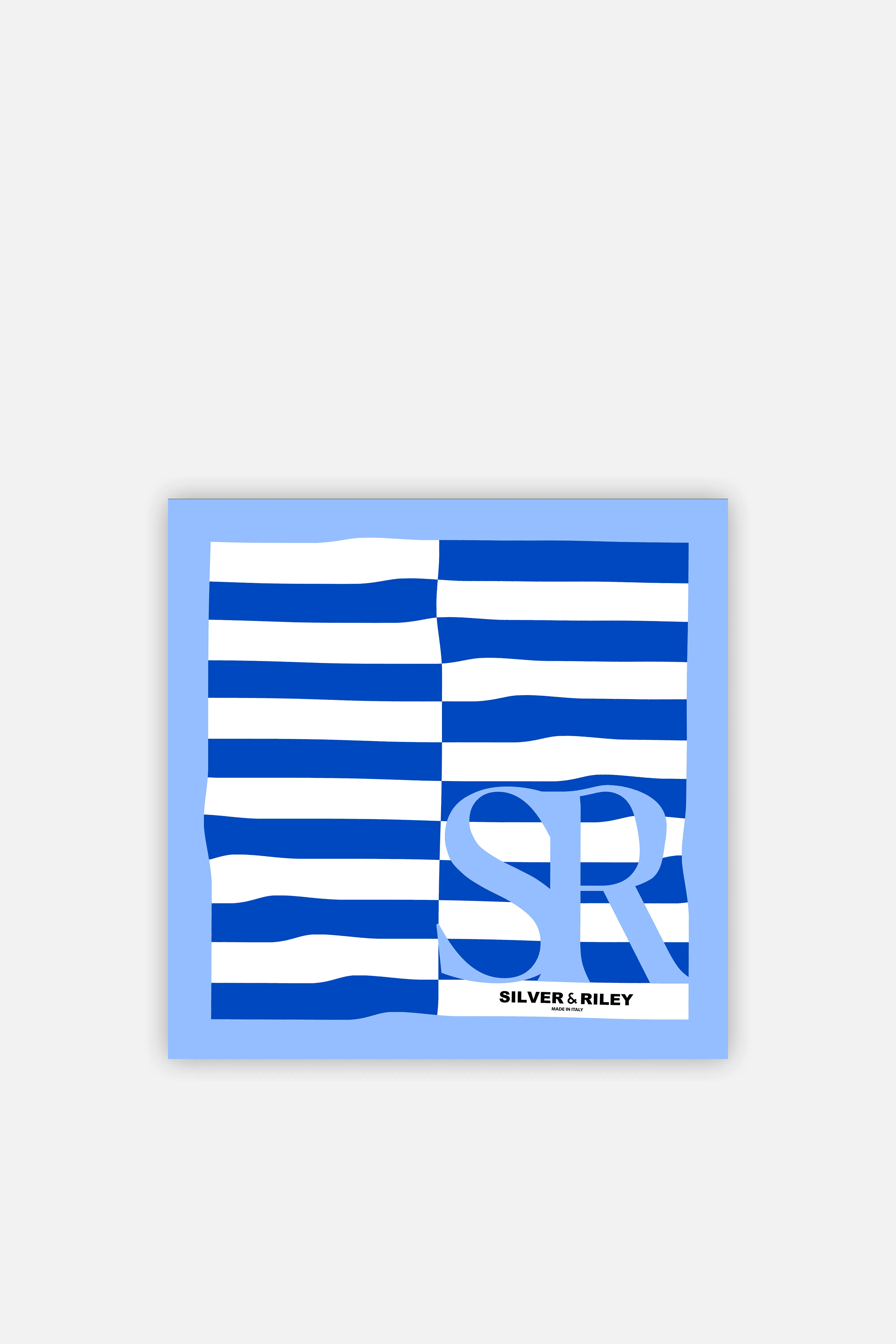 Silks - Santorini Blues Scarf - 90 sold by Silver & Riley