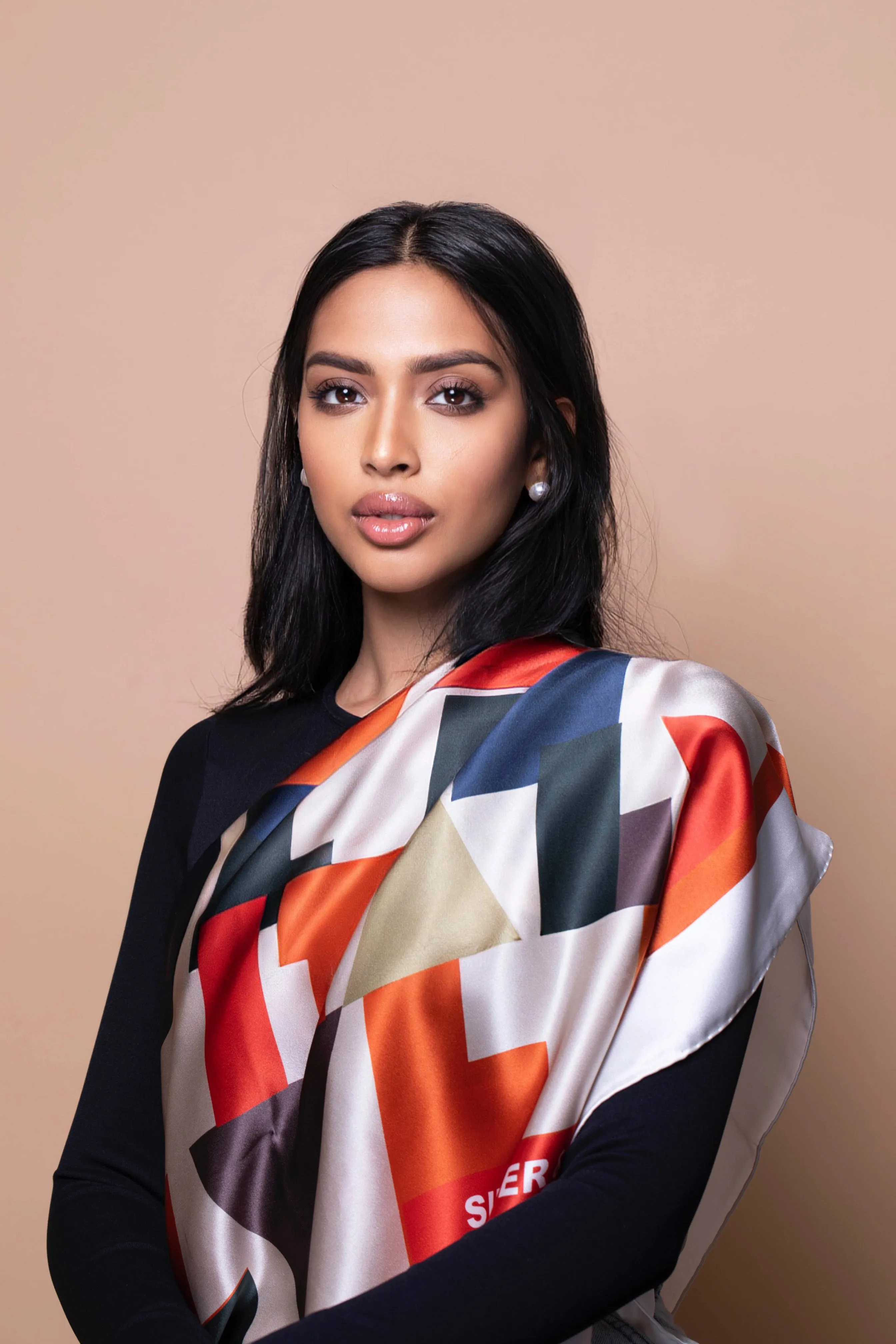 Silks - Champagne in the Riviera Scarf - 90 sold by Silver & Riley product image thumbnail 2