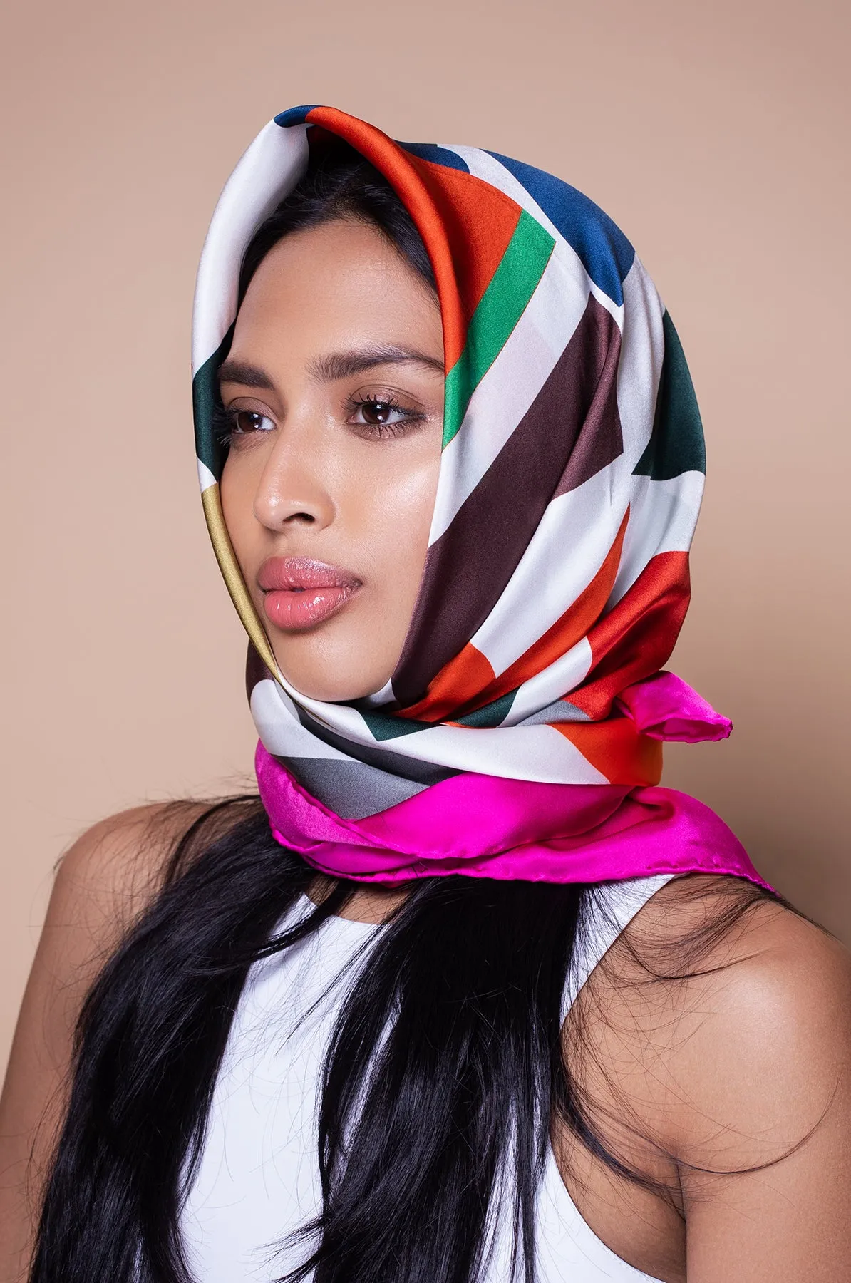 Silks - Bangkok Blossom Scarf - 90 sold by Silver & Riley product image thumbnail 2