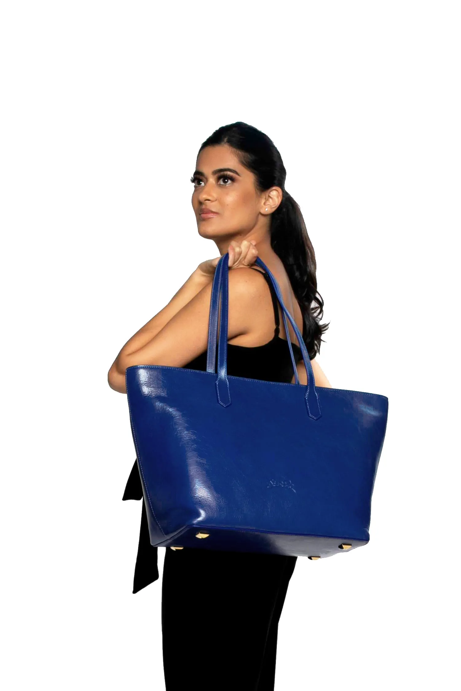 Manila All Purpose Large Carryall Tote Bag In Dark Royal Blue sold by Silver & Riley product image thumbnail 2