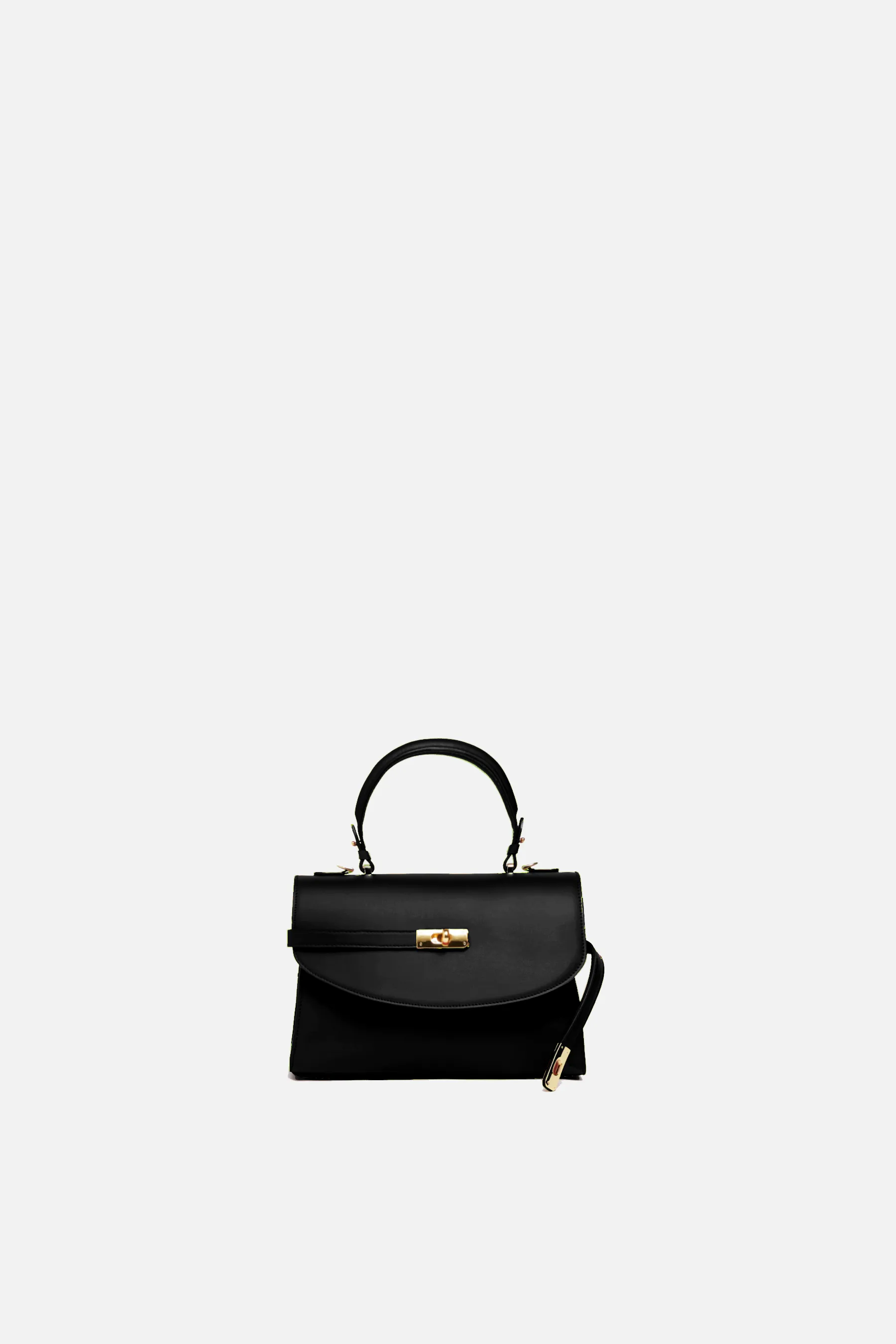Petite New Yorker Bag in Astoria Noir Black - Gold Hardware sold by Silver & Riley