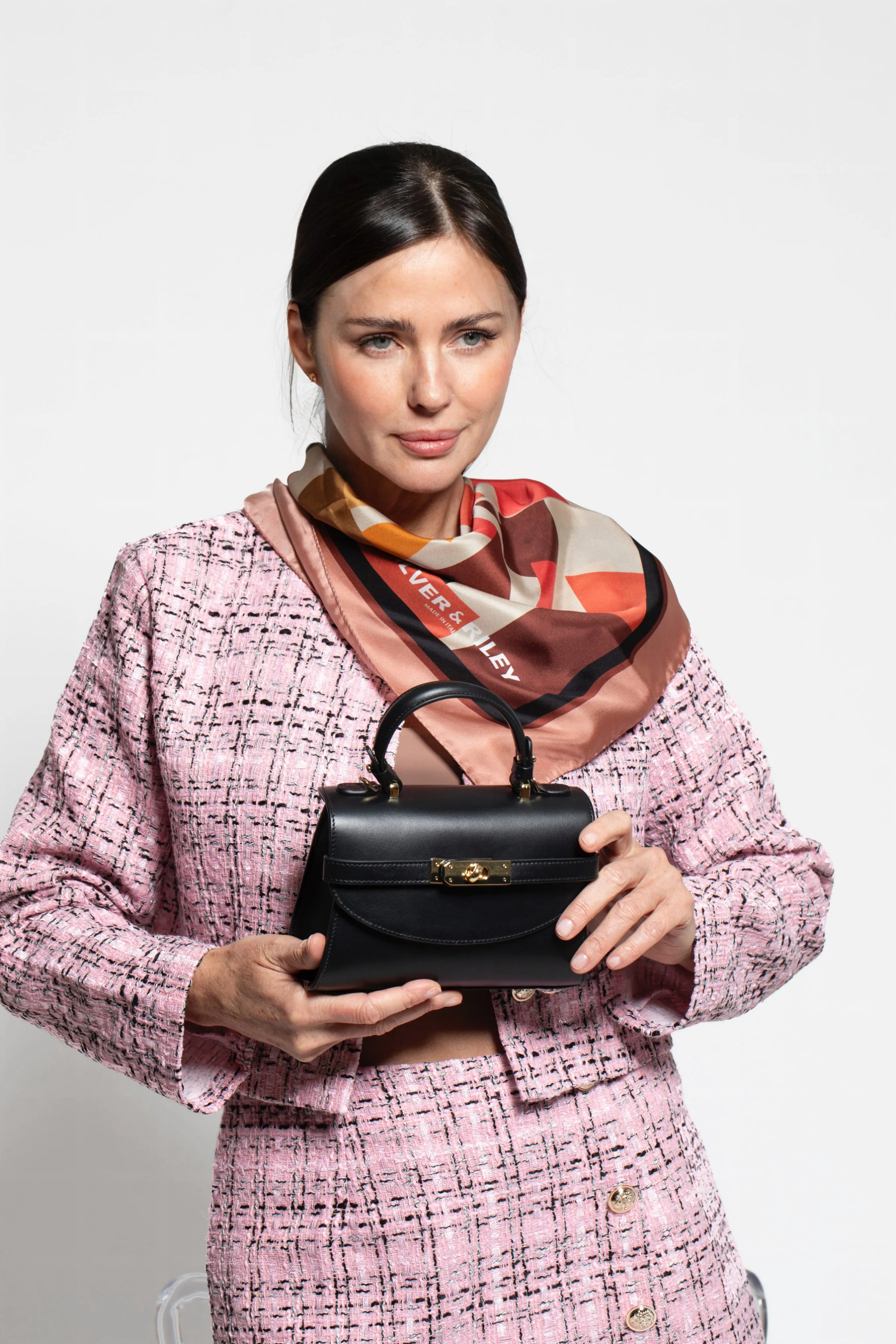 Petite New Yorker Bag in Astoria Noir Black - Gold Hardware sold by Silver & Riley product image thumbnail 3