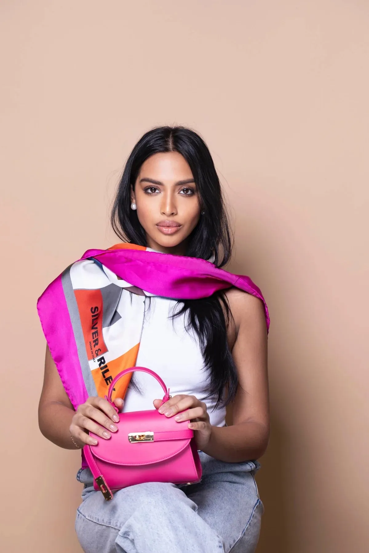 Petite New Yorker Bag in Battery Pink City - Gold Hardware sold by Silver & Riley product image thumbnail 4