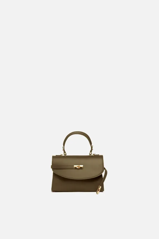 Petite New Yorker Bag in Harlem Truffle - Gold Hardware sold by Silver & Riley