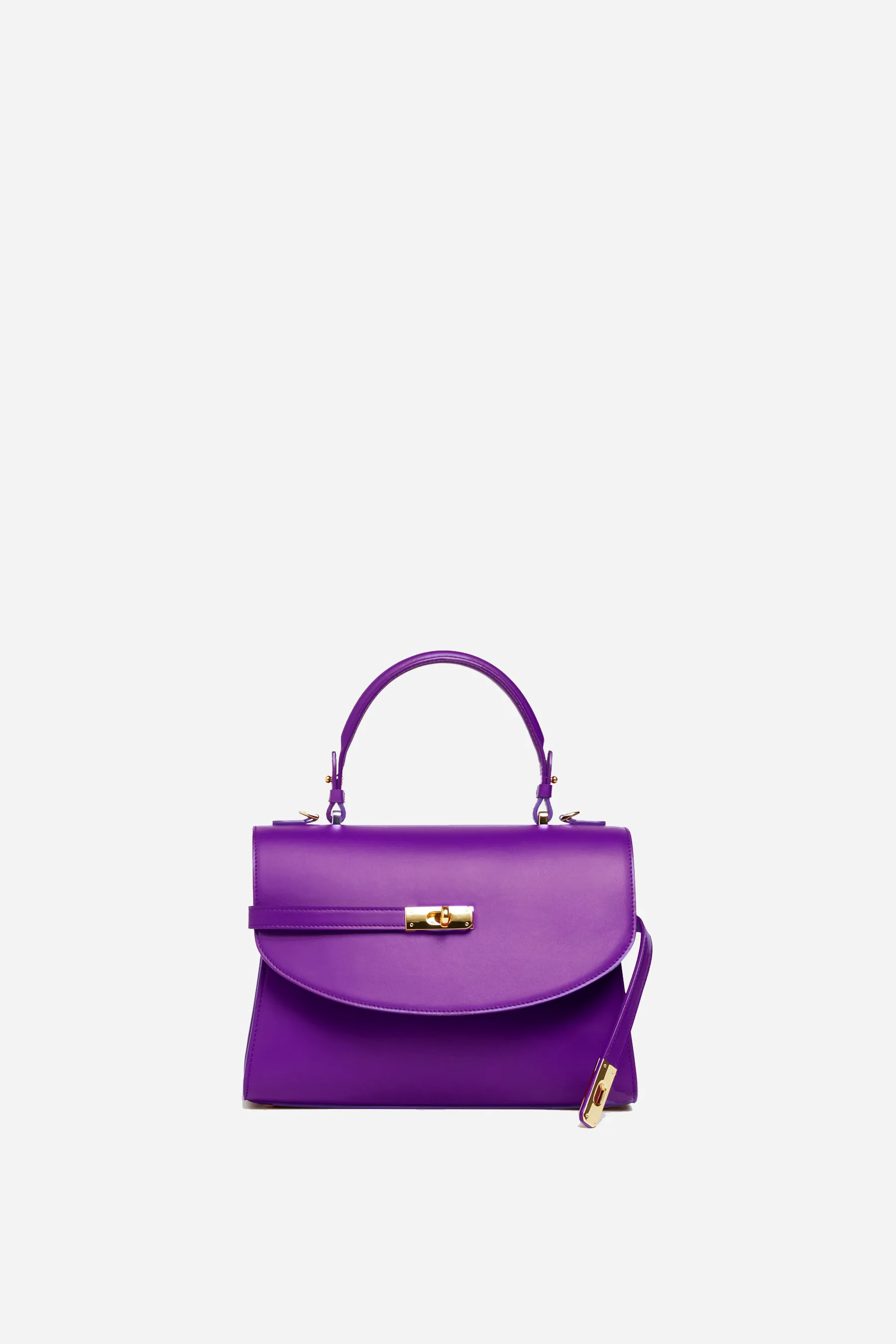 Classic New Yorker Bag in Midtown in Purple - Gold Hardware sold by Silver & Riley