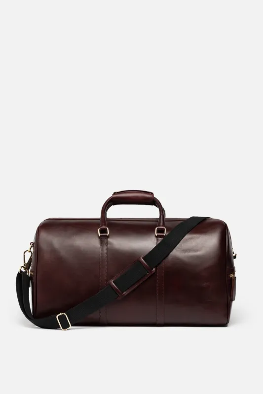 Beverly Hills Carryall Duffle Leather Bag in Oxblood Burgundy - WAITLIST sold by Silver & Riley