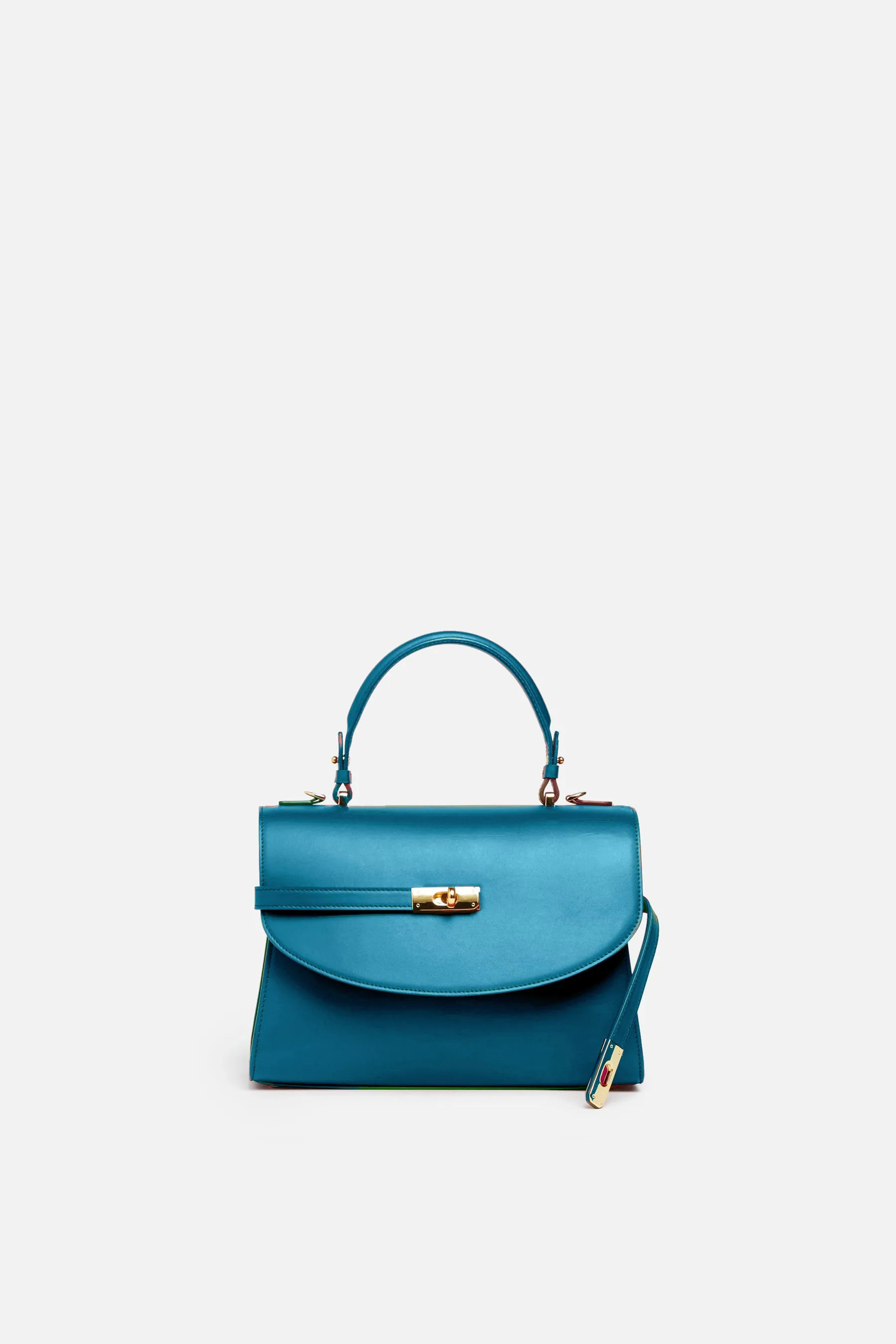 Classic New Yorker Bag in ChelSea Teal Blue - Gold Hardware - WAITLIST sold by Silver & Riley