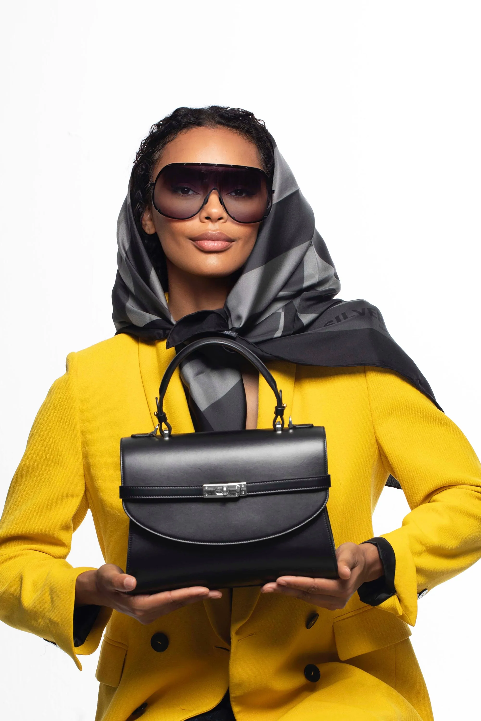 Classic New Yorker Bag in Astoria Noir Black - Silver Hardware sold by Silver & Riley product image thumbnail 2