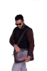 SSW - Geneva Leather Messenger Bag with handle in Wine Purple sold by Silver & Riley
