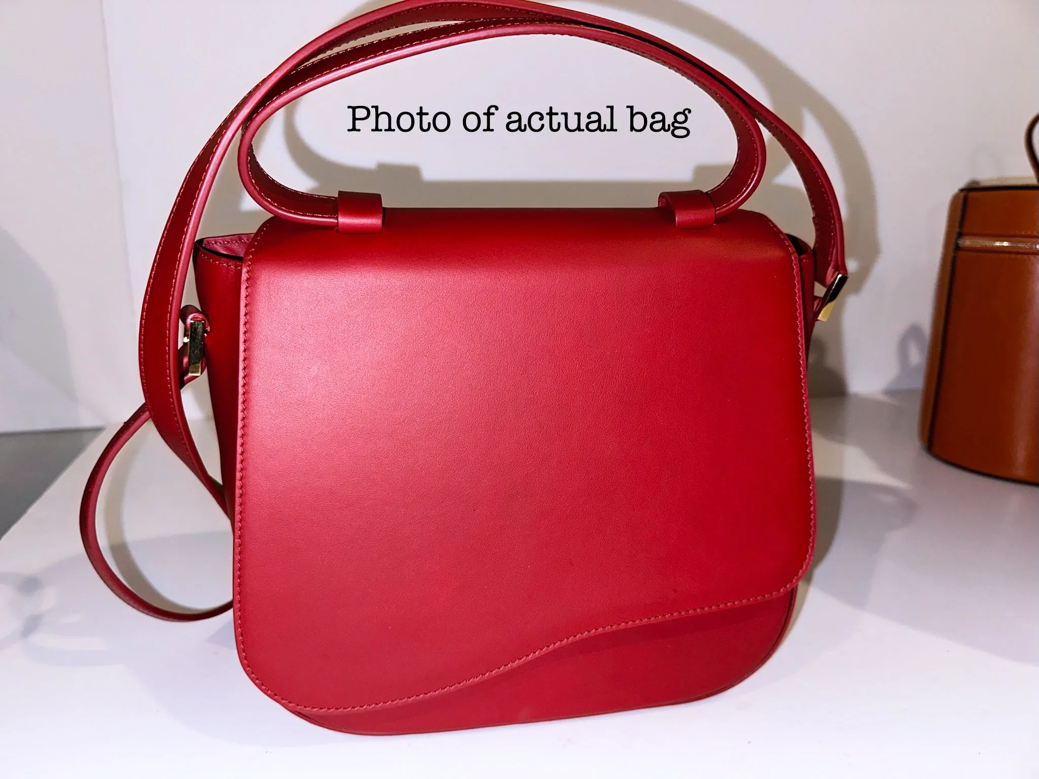 SSW - Milan Crossbody Leather Bag in Scarlet sold by Silver & Riley product image thumbnail 3