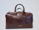 SSW - Convertible Executive Leather Bag in Crocodile Print Brown (1 of 1) sold by Silver & Riley