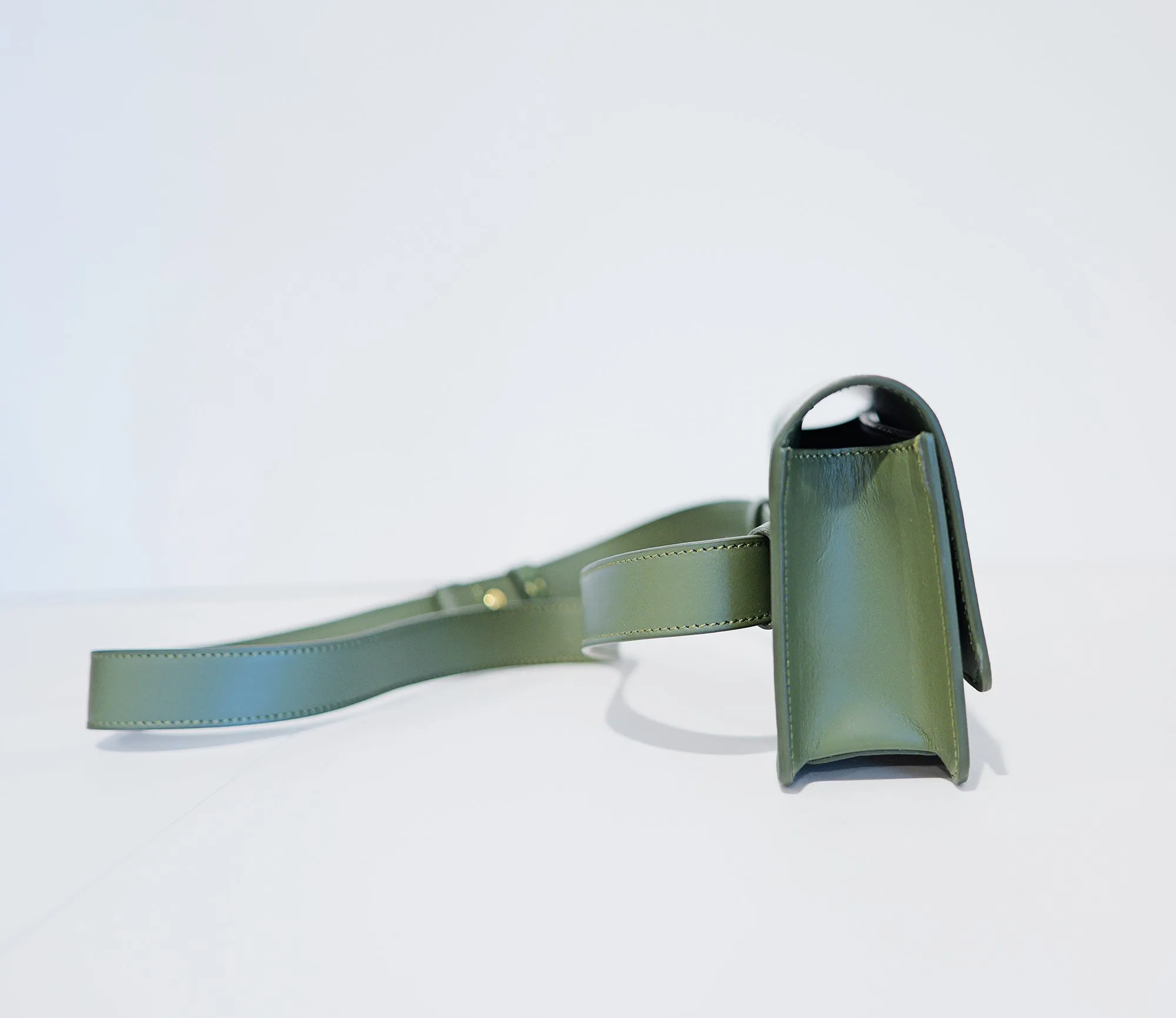 SSW - Parisian Leather Belt Bag in Olive Green sold by Silver & Riley product image thumbnail 3