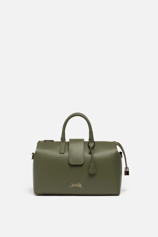 SSW - Level 1 Convertible Executive Leather Bag Classic Size in Olive Green sold by Silver & Riley