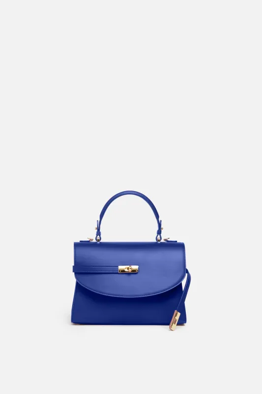 SSW - Classic New Yorker Bag in TriBeCa Blue - Gold Hardware sold by Silver & Riley
