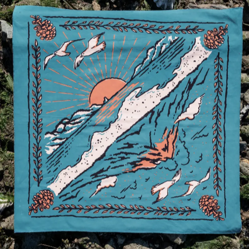 "Volcano And Sea" sold by Bandits Bandanas