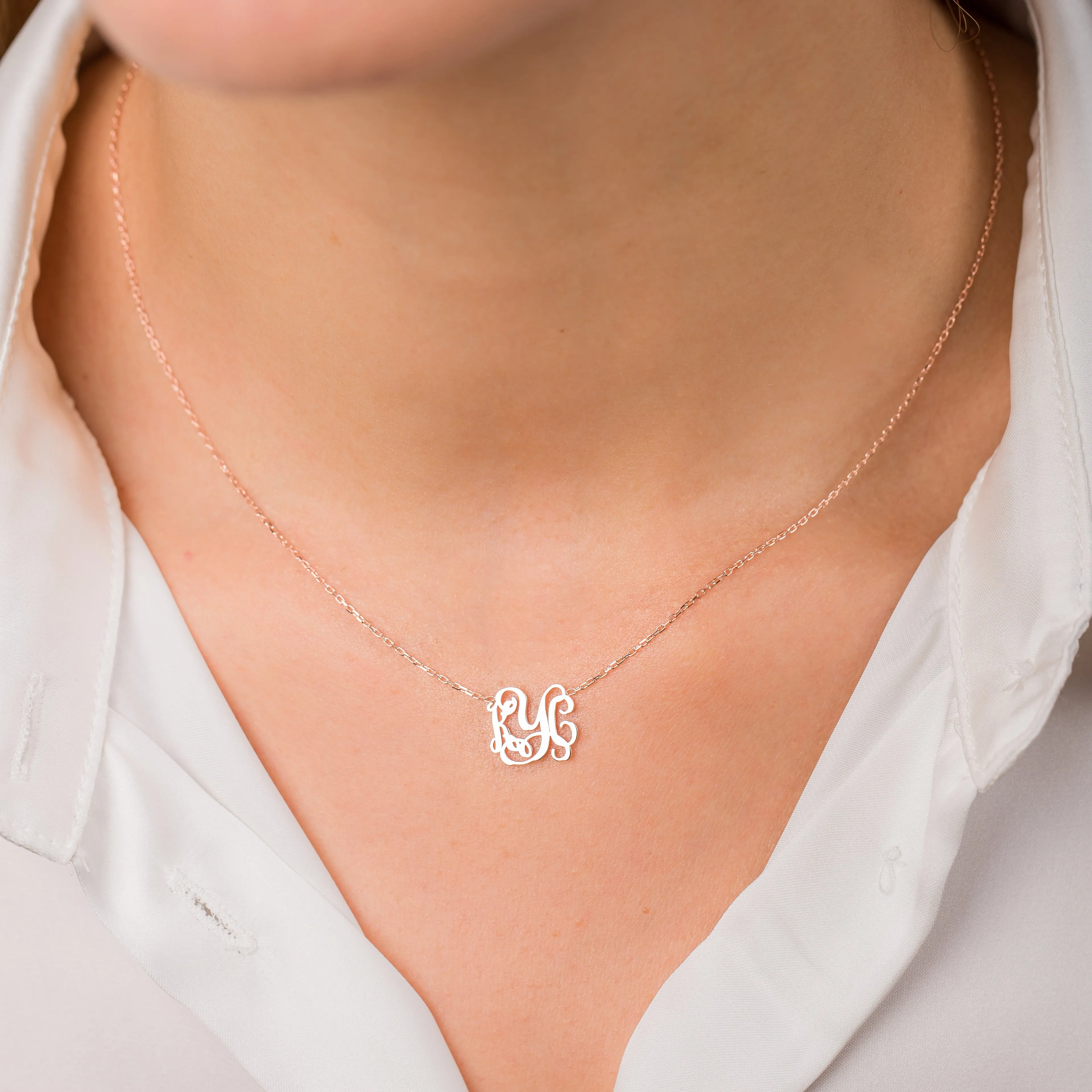 Monogram Necklace | Gift For Her | Gift For Mom sold by Belkymood product image thumbnail 2