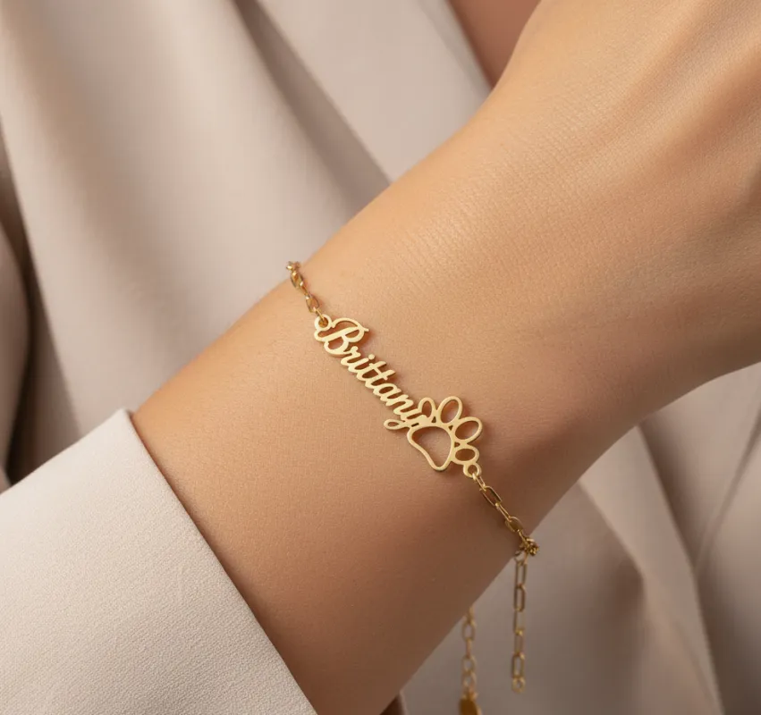 Paw Name Bracelet sold by Belkymood
