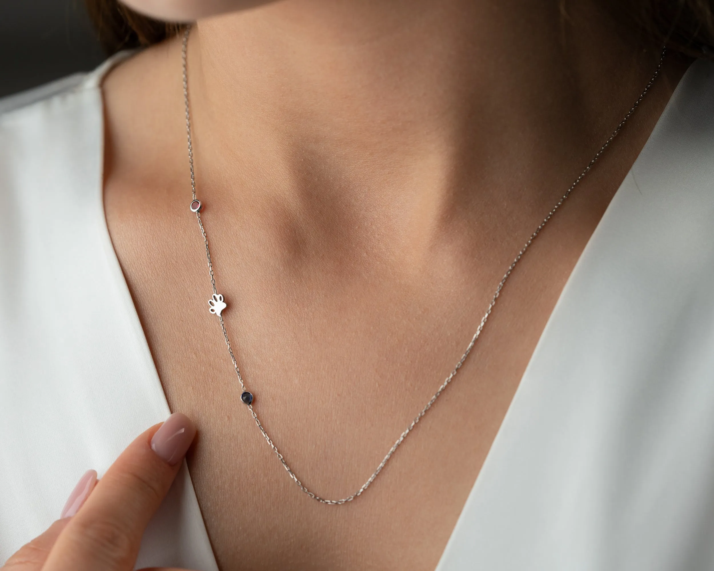 Sideways Birthstone Necklace sold by Belkymood product image thumbnail 3
