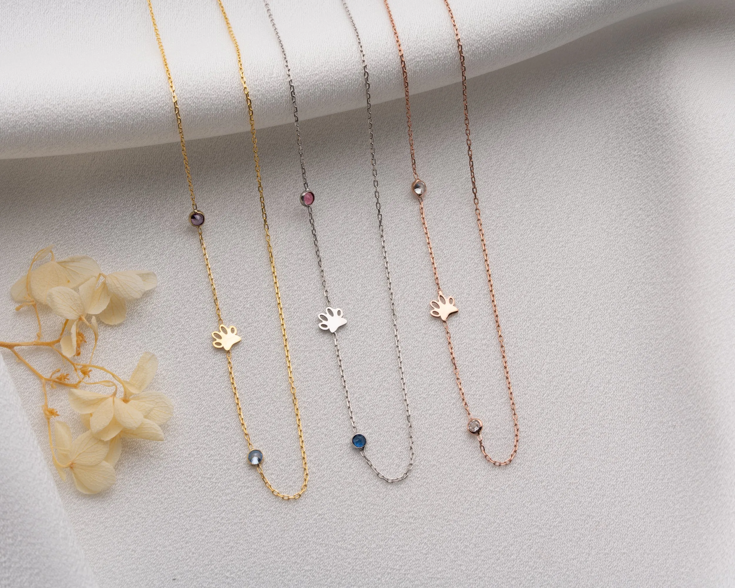 Sideways Birthstone Necklace sold by Belkymood product image thumbnail 2