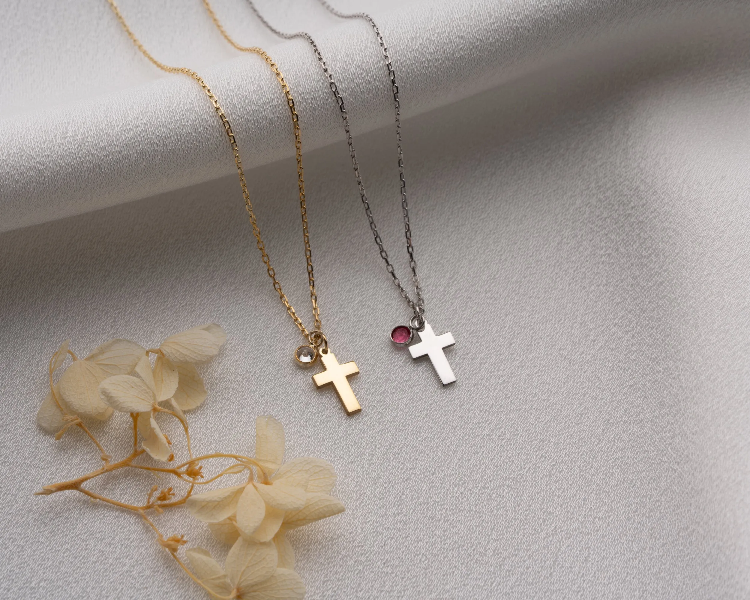 Personalized Cross Necklace with Birthstone sold by Belkymood product image thumbnail 2