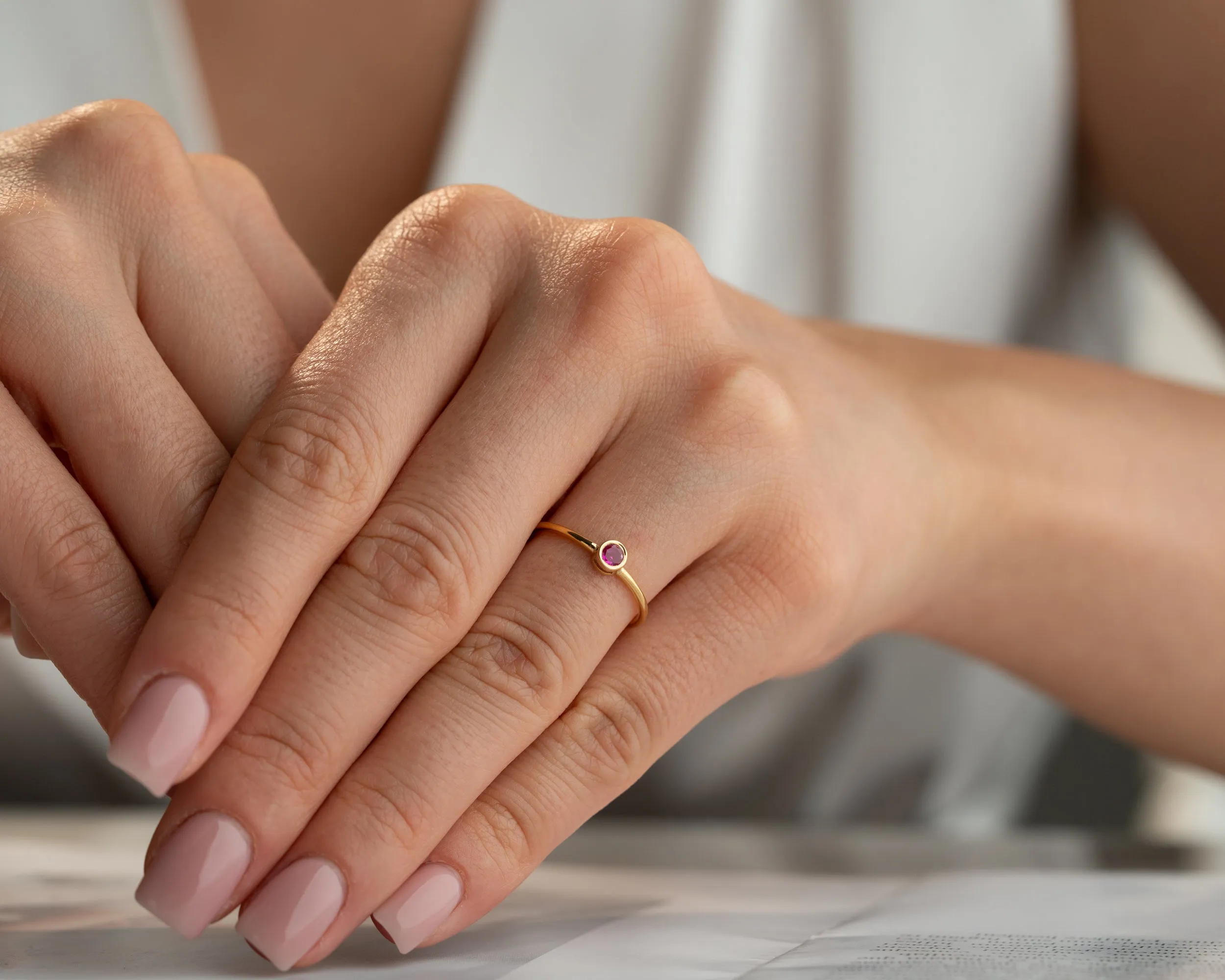 Dainty Birthstone Ring sold by Belkymood product image thumbnail 3