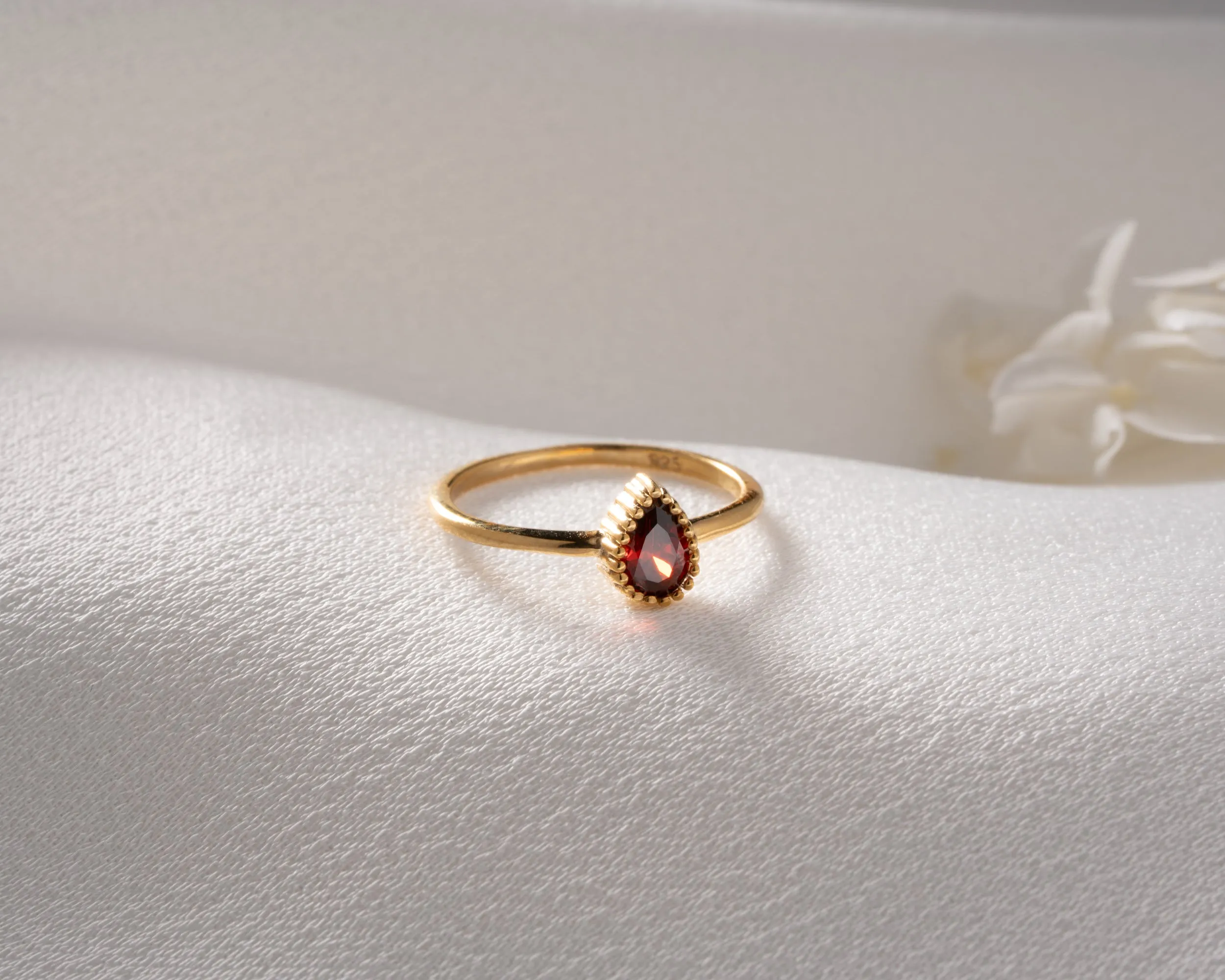 Drop Shape Birthstone Ring sold by Belkymood product image thumbnail 3