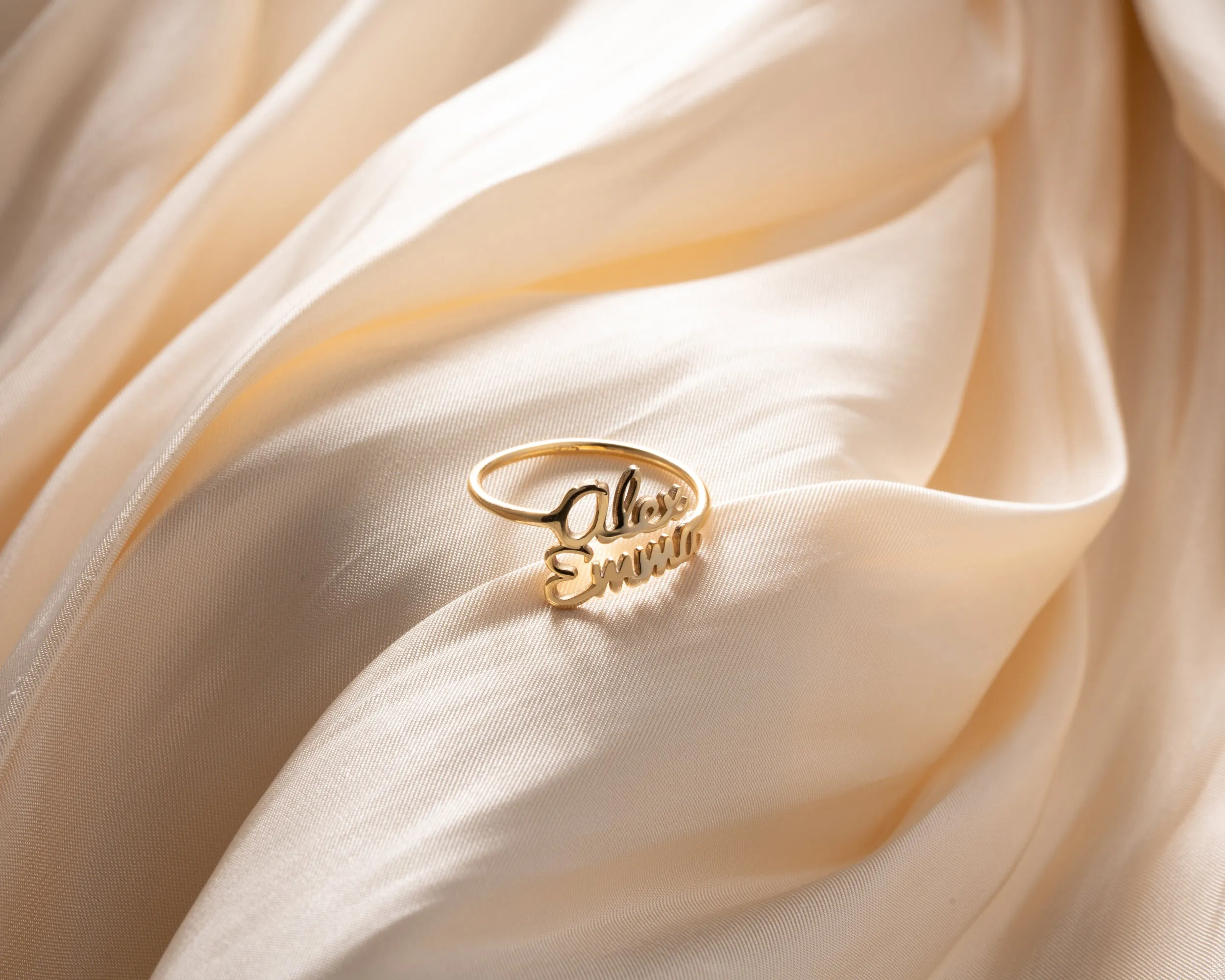 Custom Double Name Ring sold by Belkymood product image thumbnail 5